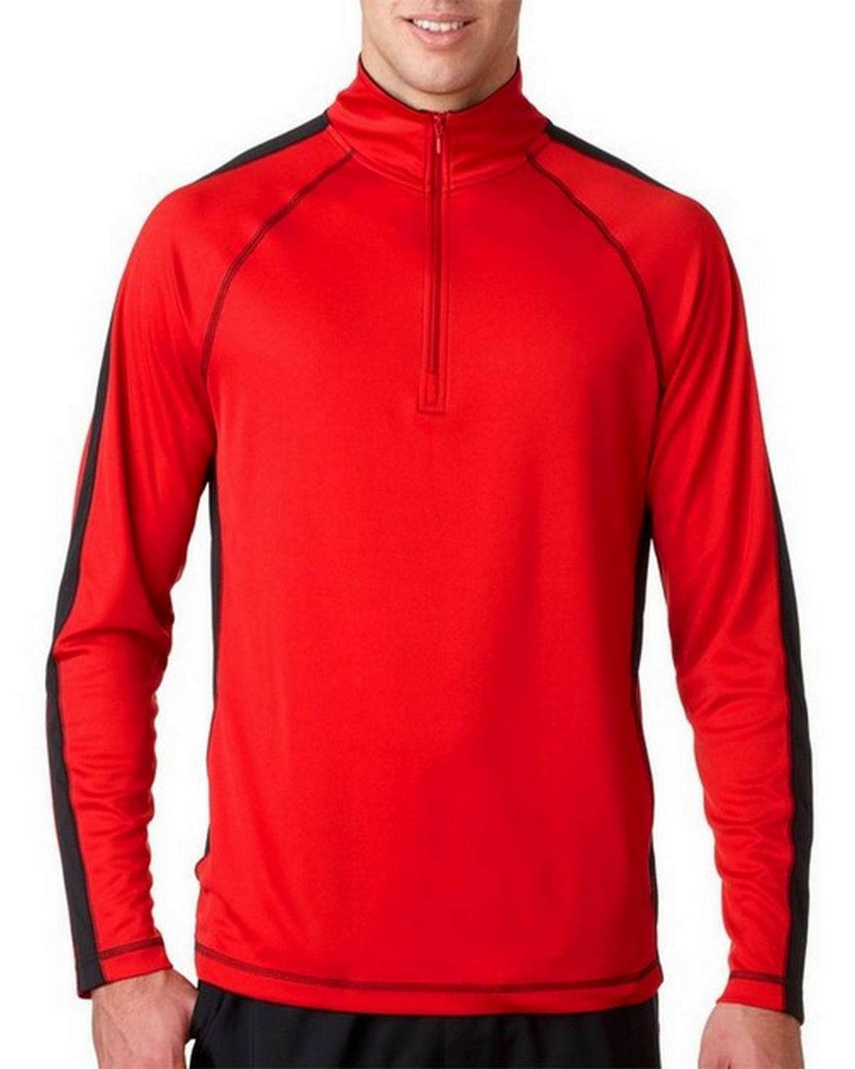 Ultraclub 8398 100% Polyester 1/4 Zip - Shop at ApparelnBags.com