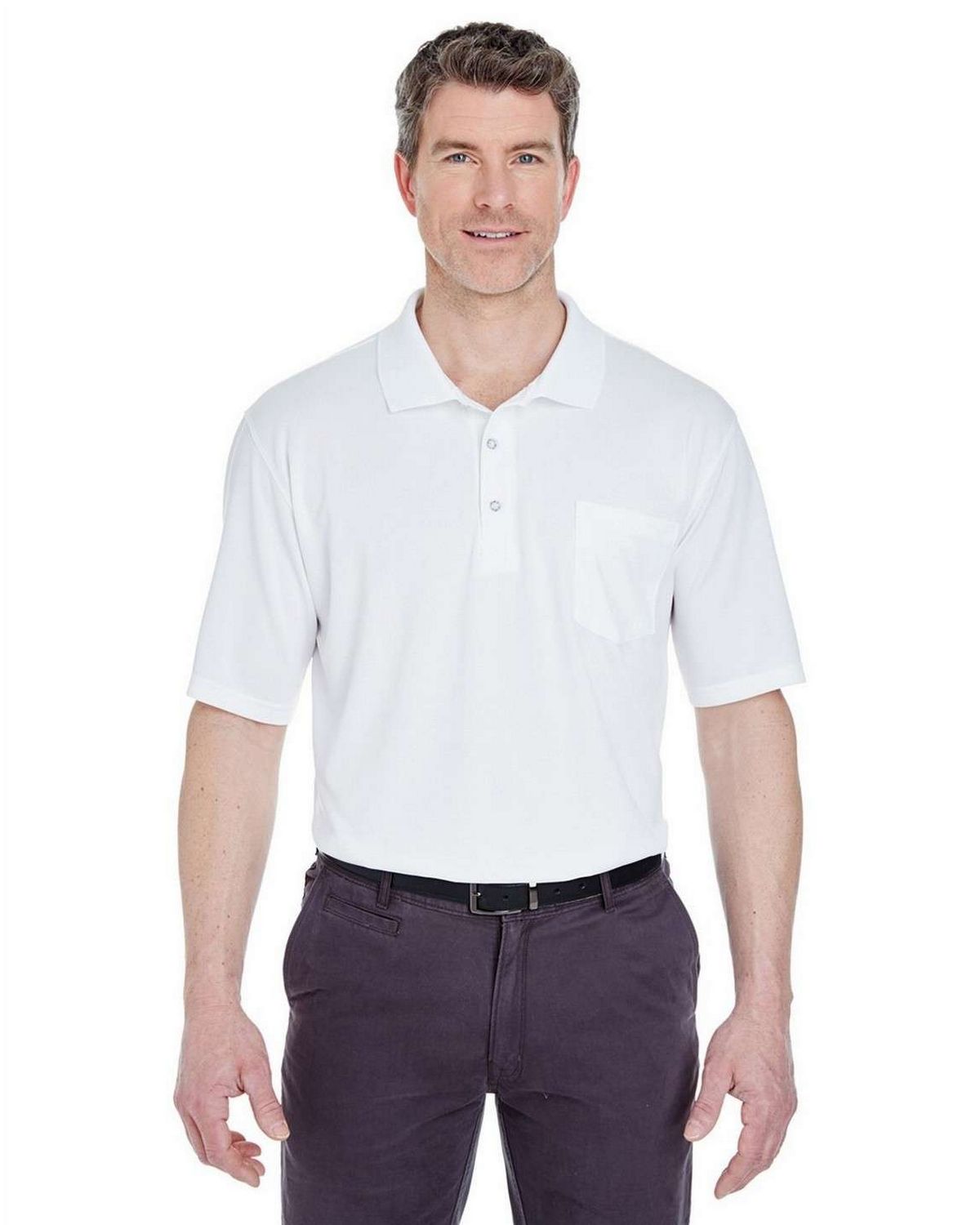 Ultraclub 8405P UC Performance Polo Pocket