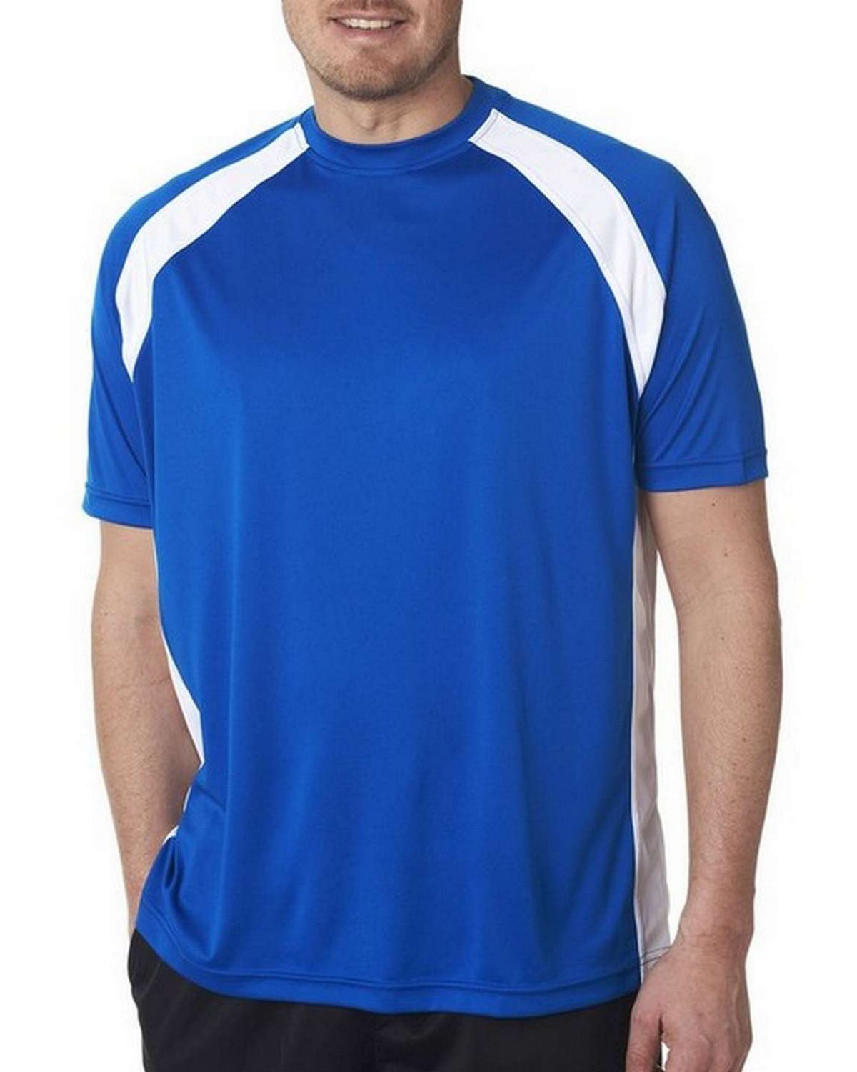 Ultraclub 8421 Adult Cool & Dry Sport Two Tone Performance Tee