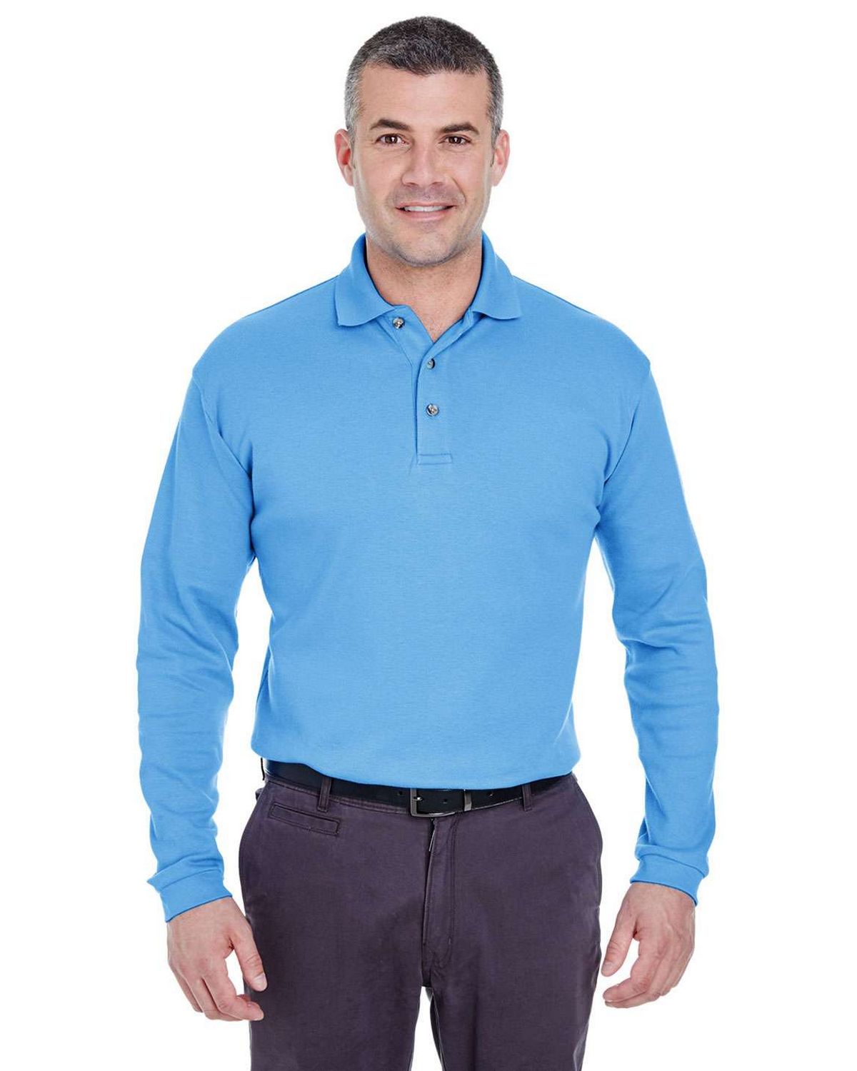 8501 LongSleeve Interlock Polo Shirt