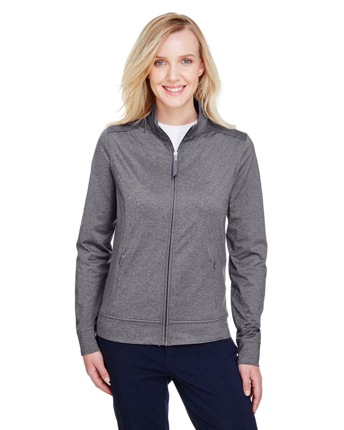 Ultraclub UC400W Ladies Navigator Heather Performance Full-Zip