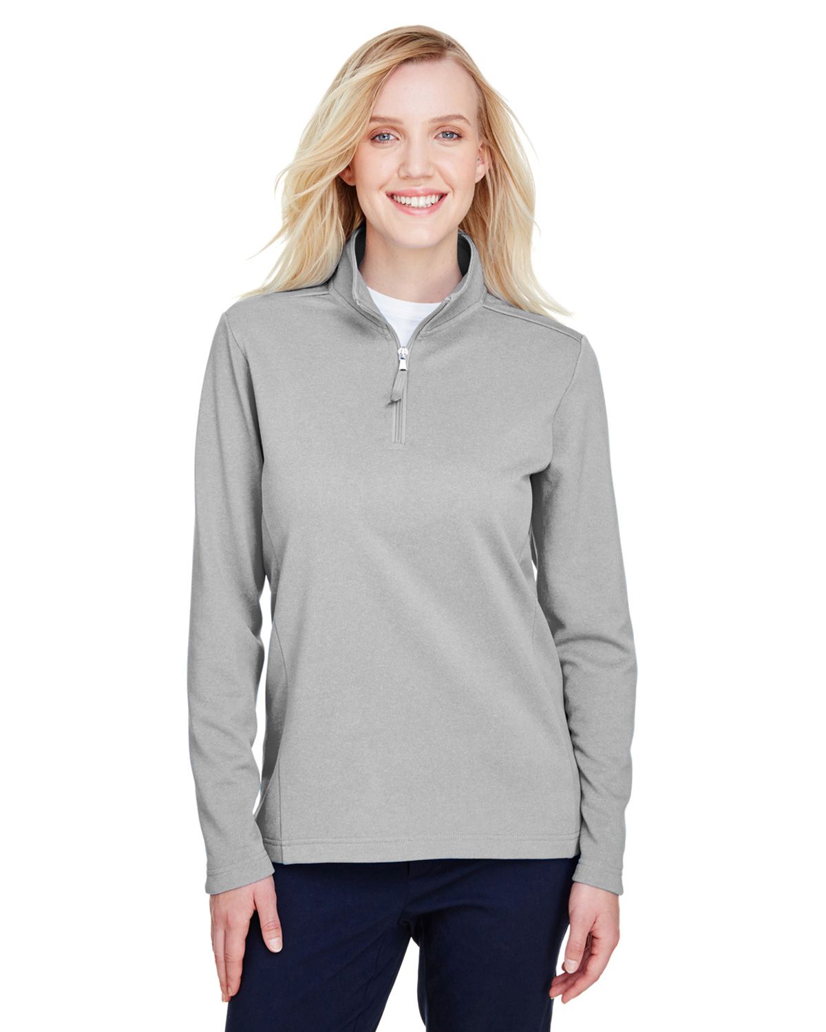 Ultraclub UC792W Ladies Coastal Pique Fleece Quarter-Zip