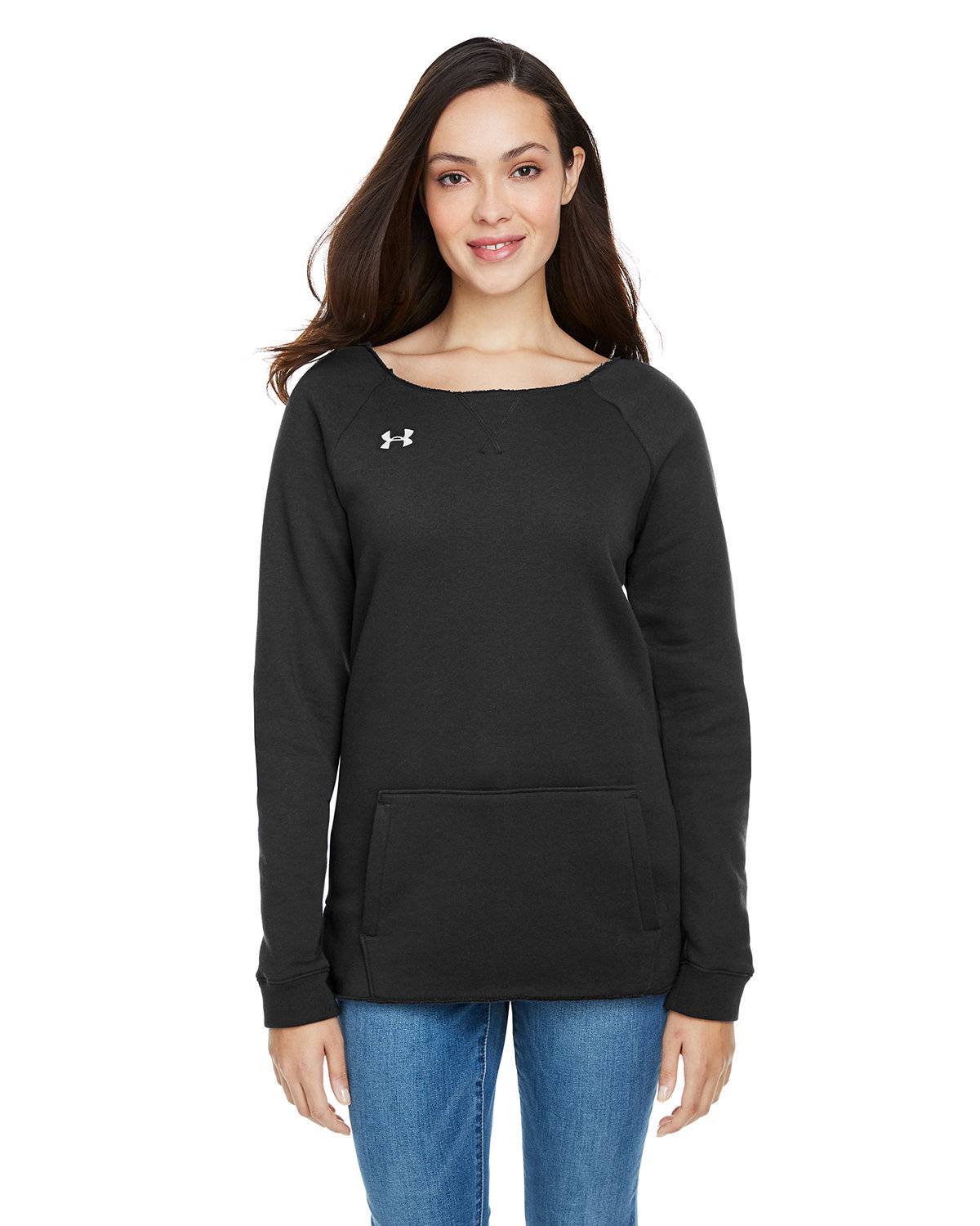 Under Armour 1305784 Ladies Hustle Fleece Crewneck Sweatshirt Free