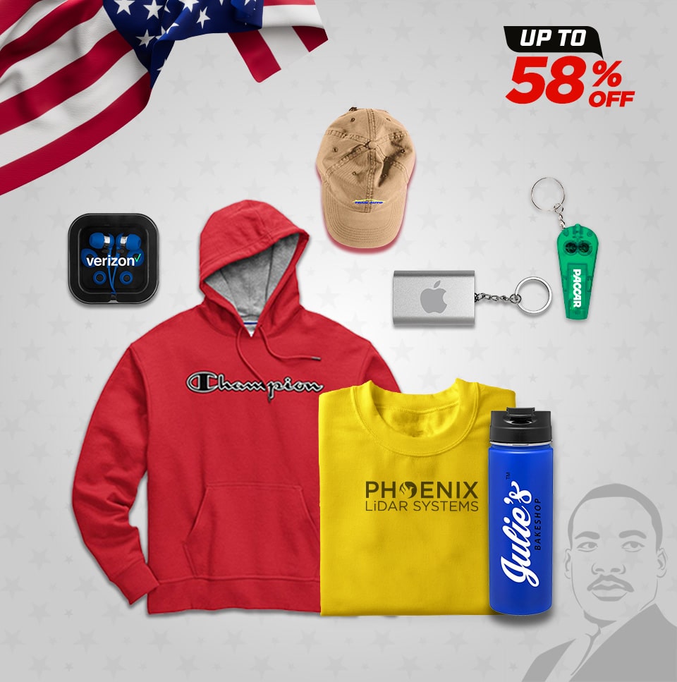 shop promotional products - 15% off MLK sale