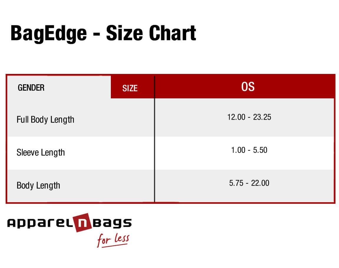 BAGedge - Size Chart