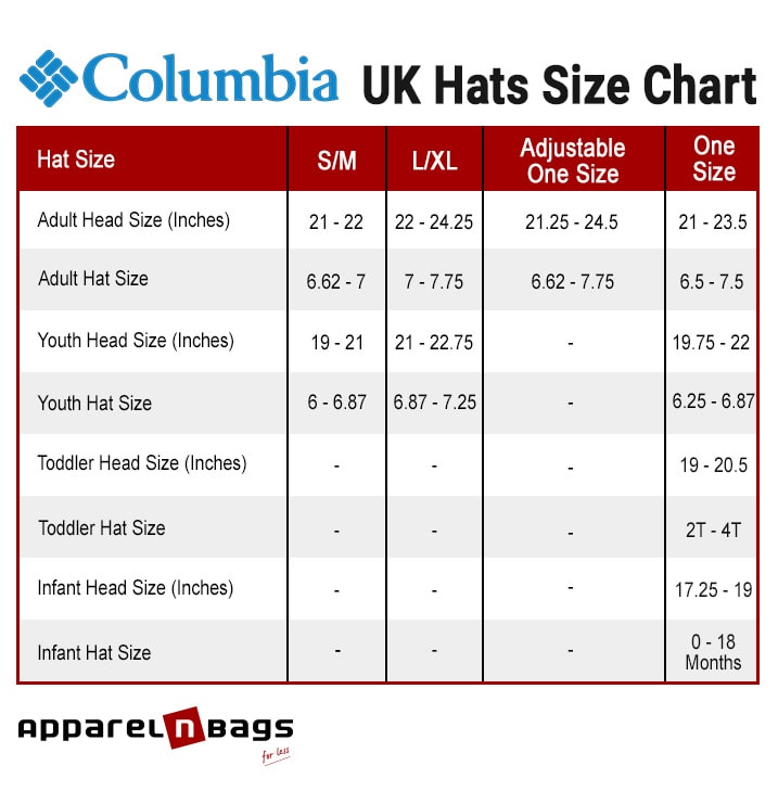 Columbia - Size Chart