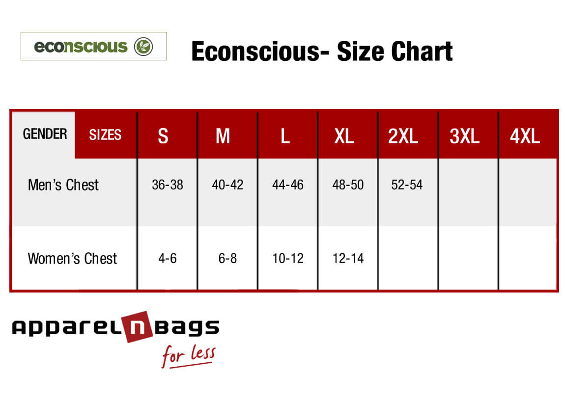 econscious - Size Chart