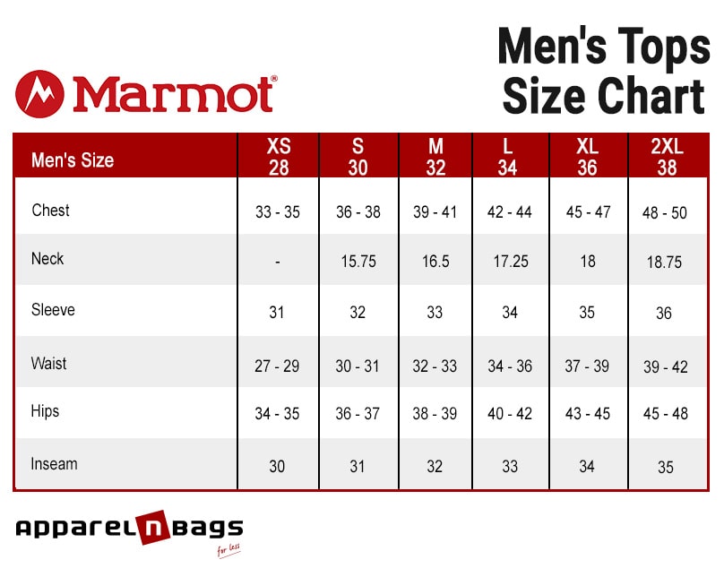 Marmot - Size Chart