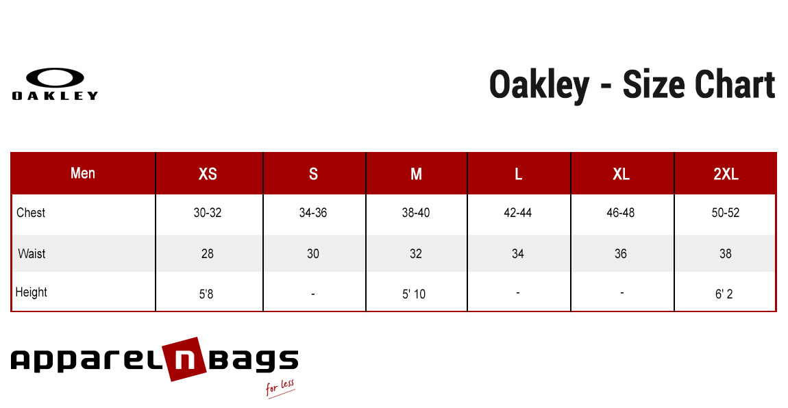 Oakley - Size Chart