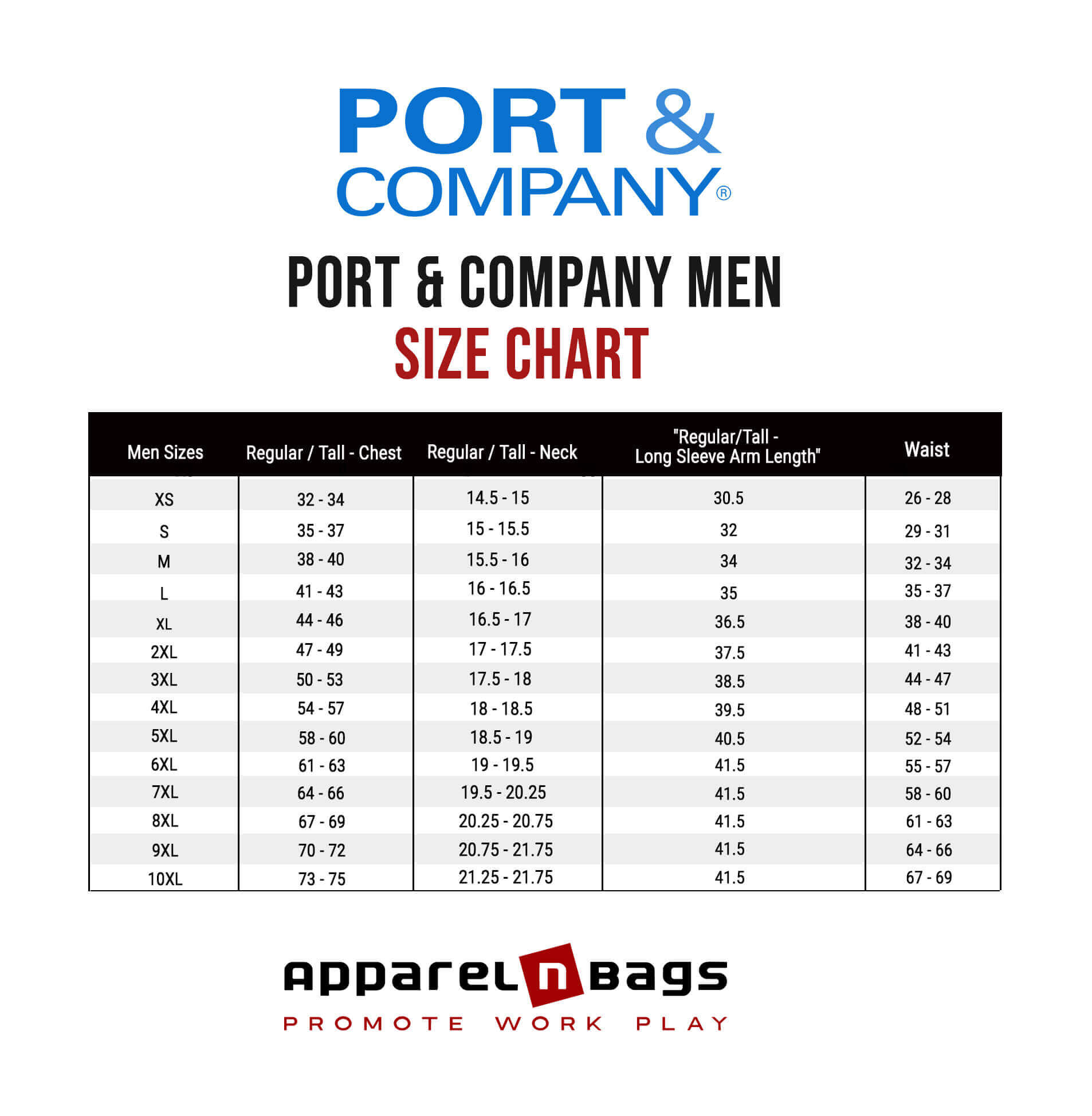 Men's Size Guide, Sizing & Fit, Clothing