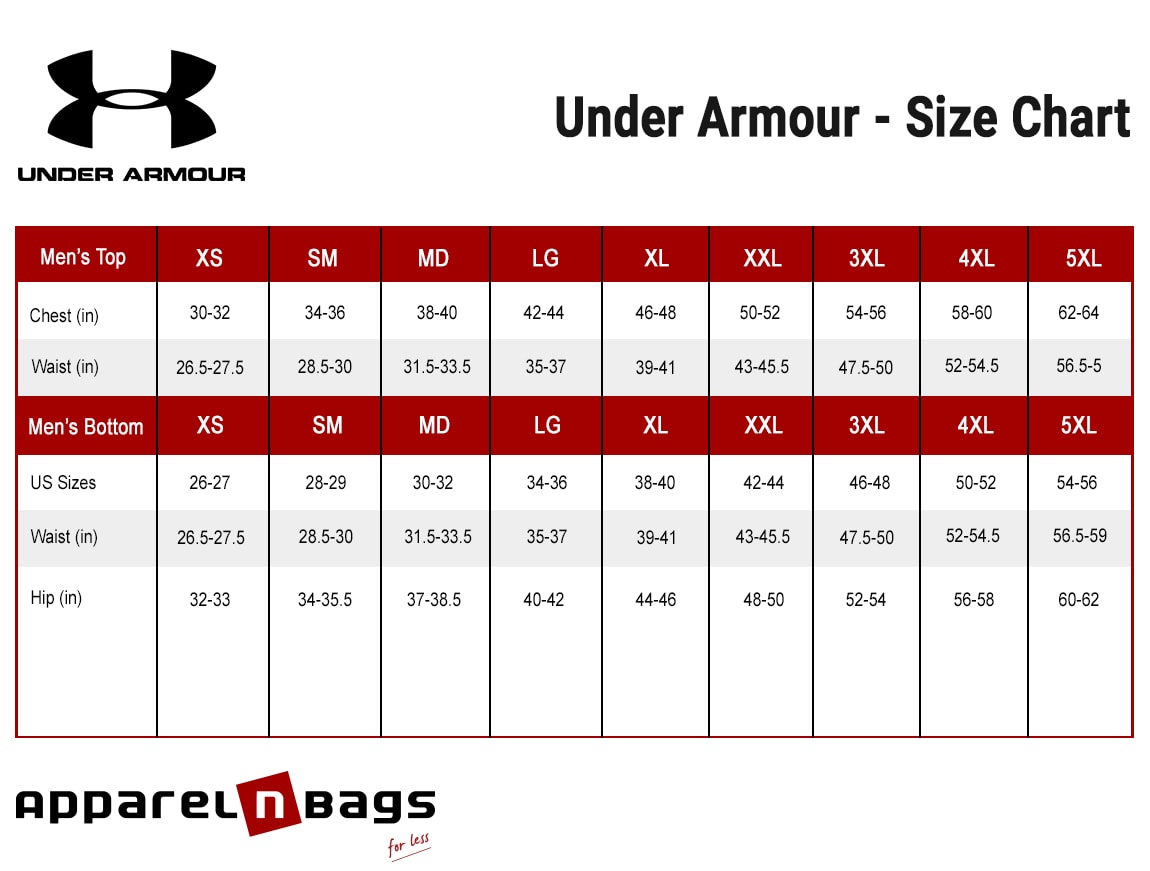 Under Armour - Size Chart