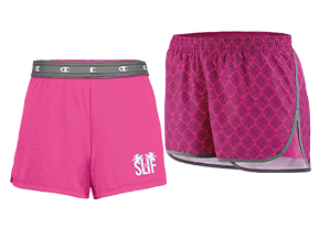 shop custom pink shorts