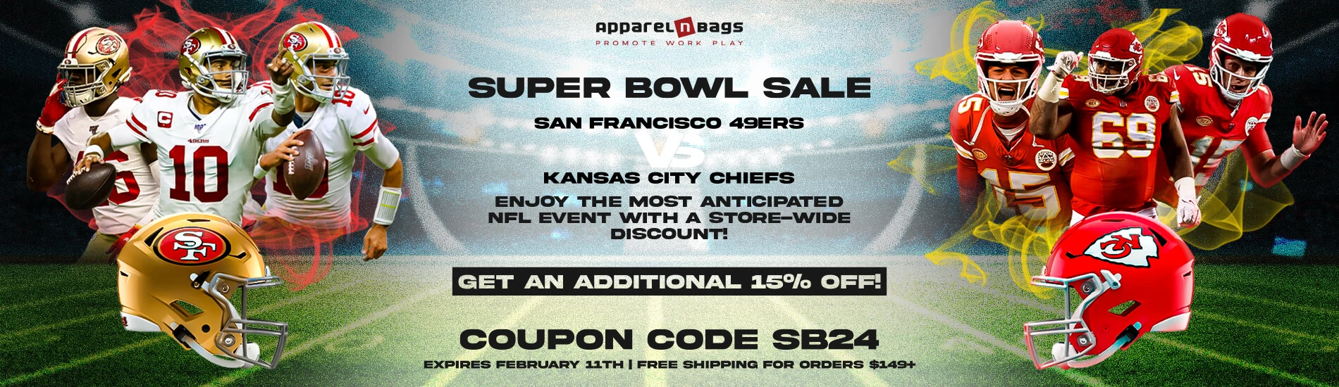 Super Bowl Sale Save Up to 15 Off at ApparelnBags
