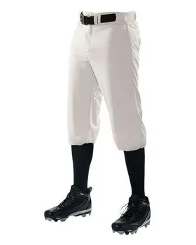 A4 N6162 Pro Style Open Bottom Baggy Cut Baseball Pants M White/ Navy