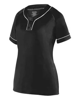 Custom Dark Gray Black-White Two-Button Unisex Softball Jersey Women's Size:S