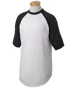 90210 Wholesale Men Baseball Jersey Team Uniform Sports Raglan Fashion Tee  Casual Plain T-Shirt (Black, S)
