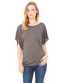 Bella + Canvas 8821 Women's Flowy Draped Sleeve Dolman T-Shirt