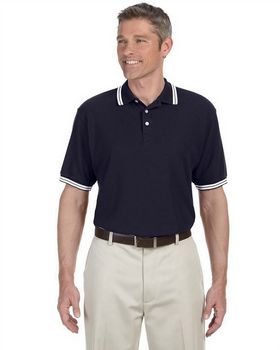 Chestnut Hill CH113 Men's Tipped Performance Plus Pique Polo