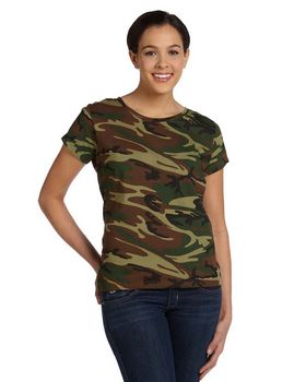 Code Five 3665 Women's 4 oz. Fine Jersey Camouflage T-Shirt