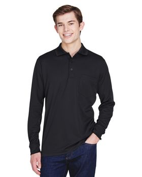 Core365 88192P Adult Pinnacle Performance Piqué Long-Sleeve Polo with Pocket