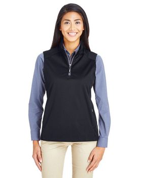 Core365 CE709W Ladies Techno Lite Three Layer Knit Tech Shell Quarter Zip Vest