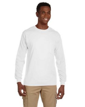 Gildan G241 Men's Ultra Cotton Long Sleeve Pocket T-Shirt