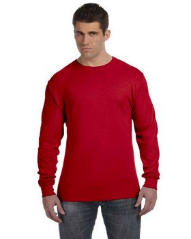 Hanes 498L Men's 100% Ringspun Cotton Nano-T Long Sleeve T Shirt