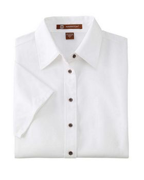 Harriton M500SW Women's Twill Shirt with Stain-Release