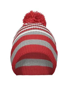 Knit Fold Over Pom-Pom Beanie