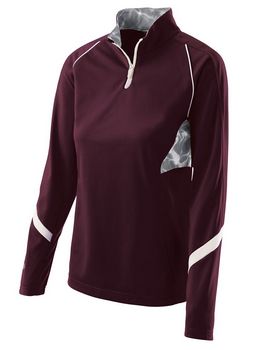 Maroon/White/White Print