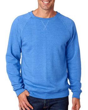 J America J8875 Men's Tri-Blend Fleece Crew Pullover
