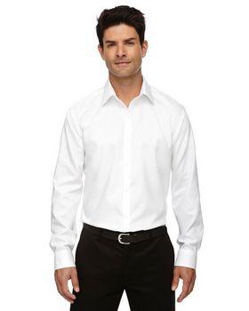 North End 88673 Men's Boulevard Cotton Dobby Taped Shirt