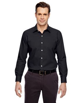 North End 88690 Men's Precise Cotton Dobby Taped Shirt