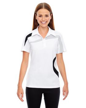 North End 78645 Ladies' Impact Performance Polyester Pique Colorblock Polo