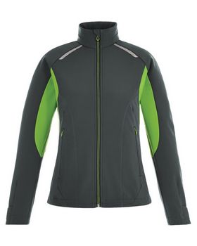 North End 78693 Women's Excursion Soft Shell Jacket with Laser Stitch Accents