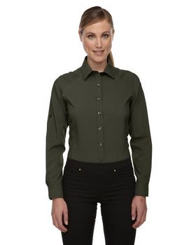 North End 78804 Women's Rejuvenate Performance Shirt with Roll-Up Sleeves