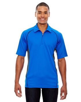 North End 88657 Men's Serac Performance Zippered Polo