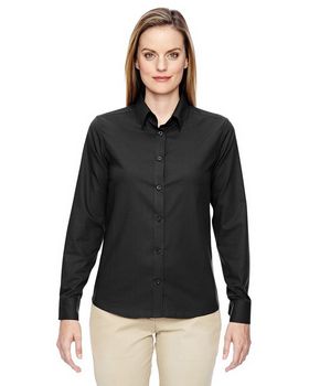 North End 77043 Women's Paramount Wrinkle Blend Twill Checkered Shirts