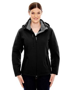 North End 78080 Women's Glacier Insulated Soft Shell Jacket With Detachable Hood
