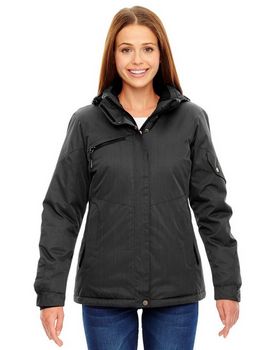 North End 78209 Women's Rivet Textured Twill Insulated Jacket