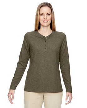 North End 78221 Women's Excursion Nomad Performance Waffle Henley