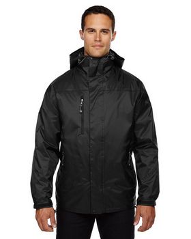 North End 88120 Men's 3-In-1 Techno Performancetm Seam-Sealed Hooded Jacket