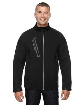 North End 88176 Men's Terrain Color-Block Soft Shell With Embossed Print Jacket