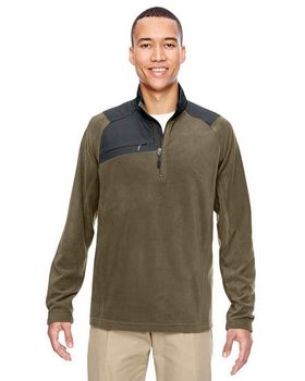 North End 88217 Men's Excursion Trail Fabric Block Fleece Half Zip Pullover