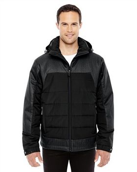 North End 88232 Men's Excursion Meridian Insulated Jacket With Melange Print