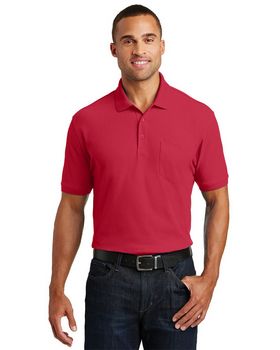 Port Authority K100P Core Classic Pique Pocket Polo - Rich Red - Xs