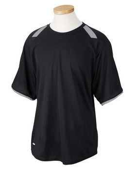 Russell Athletic 6B6DPM Men's Dri-Power Tee with Colorblock Inserts