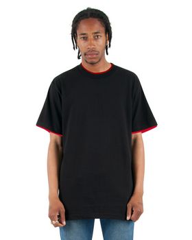 Shaka Wear SHDLT Adult 5.9 oz.; Double Layer Short-Sleeve Crewneck T-Shirt
