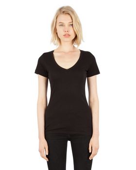 Simplex Apparel SI2020 Ladies CVC Deep V-Neck T-Shirt