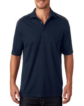 Ultraclub 8215 Men's Cool & Dry 2-Tone Mesh Pique Polo Shirt
